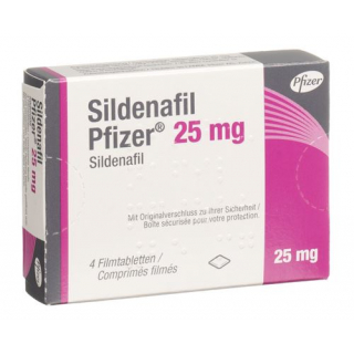 Силденафил Пфайзер 25 мг 4 таблетки покрытые оболочкой 