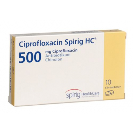 Ципрофлоксацин Спириг 500 мг 20 таблеток покрытых оболочкой