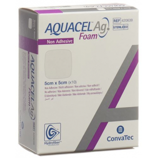 Aquacel Ag Foam 5x5см Non-Adh 10 штук