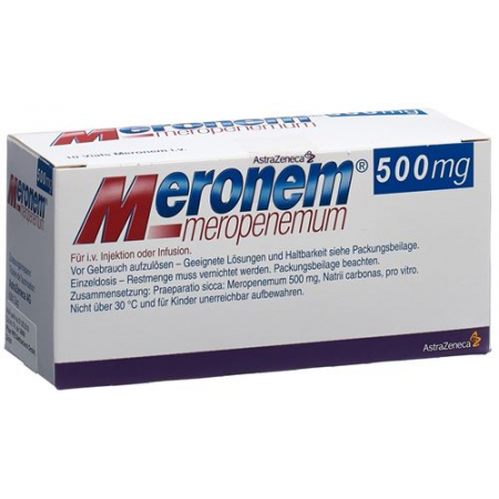 Меронем сухое вещество 500 мг 10 флаконов