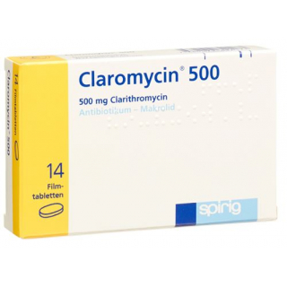 Кларомицин 500 мг 20 таблеток покрытых оболочкой