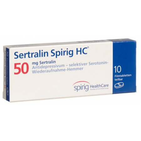 Сертралин Спириг HC 50 мг 10 таблеток покрытых оболочкой