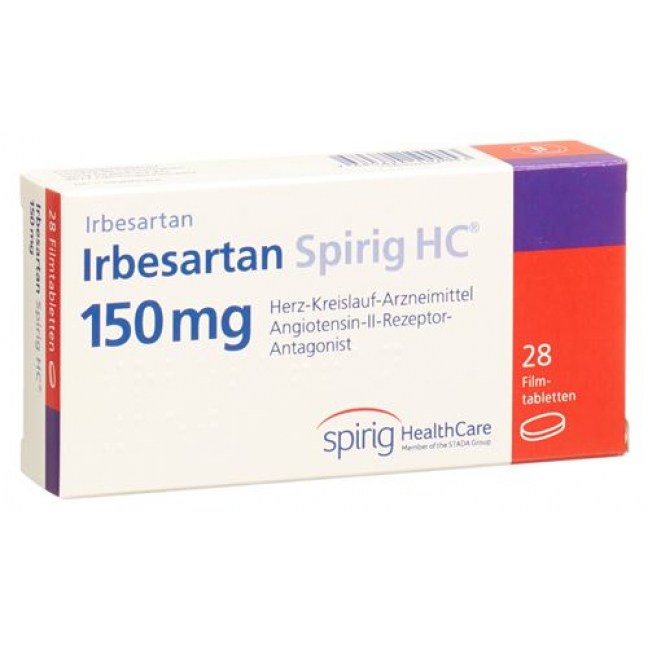 Ирбесартан Спириг 150 мг 28 таблеток покрытых оболочкой