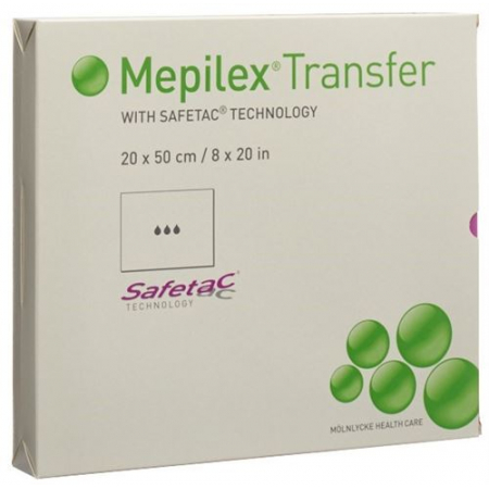 Mepilex Transfer Safetac Wundauflagen 20x50см Sil 4 штуки