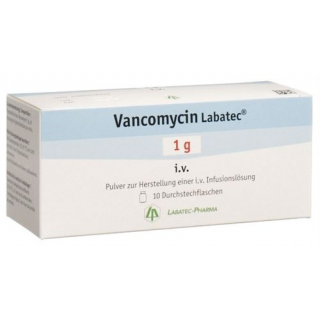 Ванкомицин Лабатек сухое вещество 1 г 10 флаконов