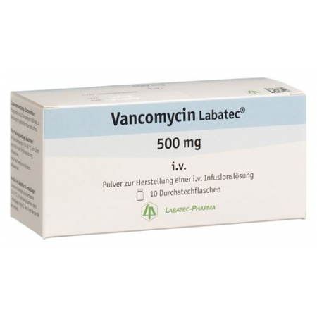 Ванкомицин Лабатек сухое вещество 500 мг 10 флаконов