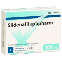 Силденафил Аксафарм 100 мг 4 таблетки покрытые оболочкой 