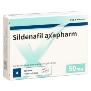 Силденафил Аксафарм 50 мг 4 таблетки покрытые оболочкой 