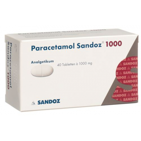 Paracetamol Sandoz 1000 mg 40 tablets