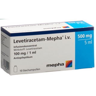 Леветирацетам Мефа инфузионный концентрат 500 мг / 5 мл 10 флаконов по 5 мл