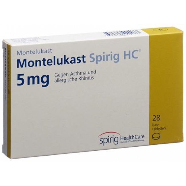 Монтелукаст Спириг 5 мг 28 жевательных таблеток