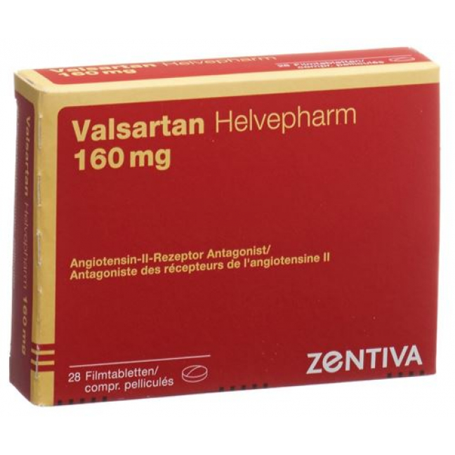 Валсартан Хелвефарм 160 мг 28 таблеток покрытых оболочкой