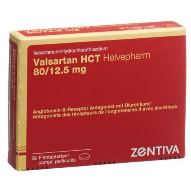 Валсартан ГХТ Хелвефарм 80/12,5 мг 28 таблеток