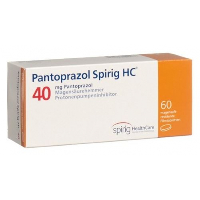 Пантопразол Спириг 40 мг 60 таблеток покрытых оболочкой
