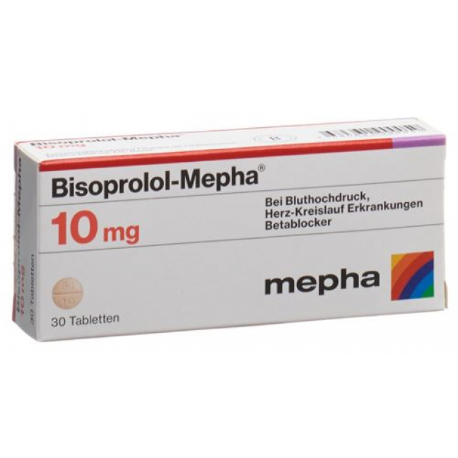Bisoprolol Mepha 10 mg 30 tablets