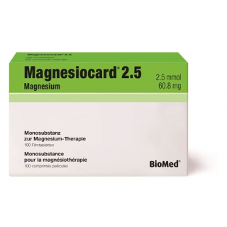 Магнезиокард 2,5 ммoль 100 таблеток покрытых оболочкой