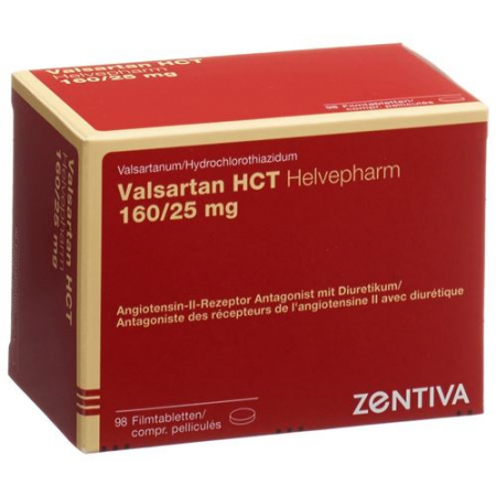 Валсартан ГХТ Хелвефарм 160/25 мг 98 таблеток