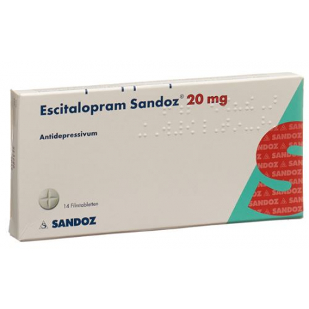Эсциталопрам Сандоз 20 мг 14 таблеток покрытых оболочкой
