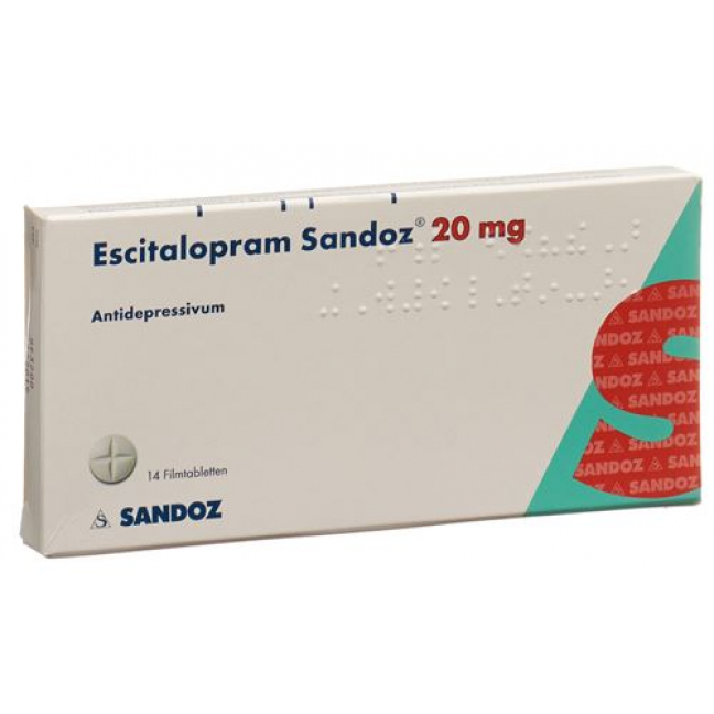 Эсциталопрам Сандоз 20 мг 14 таблеток покрытых оболочкой