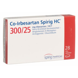 Ко-Ирбесартан Спириг 300/25 мг 28 таблеток покрытых оболочкой