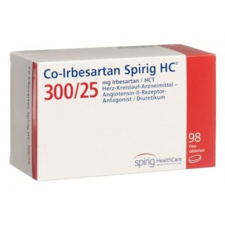 Ко-Ирбесартан Спириг 300/25 мг 98 таблеток покрытых оболочкой