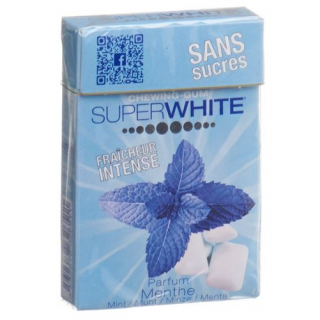 Super White Kaugummis Weisse Zuckerfrei Box 25г