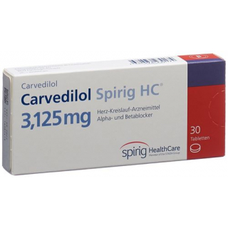 Карведилол Спириг 3,125 мг 30 таблеток
