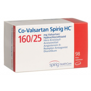 CO Валсартан Спириг 160/25 98 таблеток покрытых оболочкой 