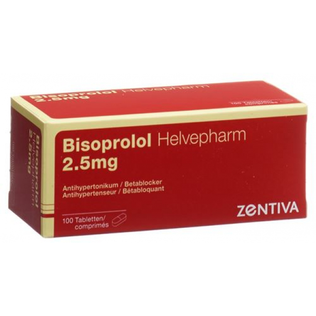 Bisoprolol Helvepharm 2.5 mg 100 tablets