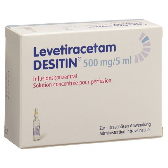 Леветирацетам Деситин инфузионный концентрат 500 мг / 5 мл 10 ампул по 5 мл