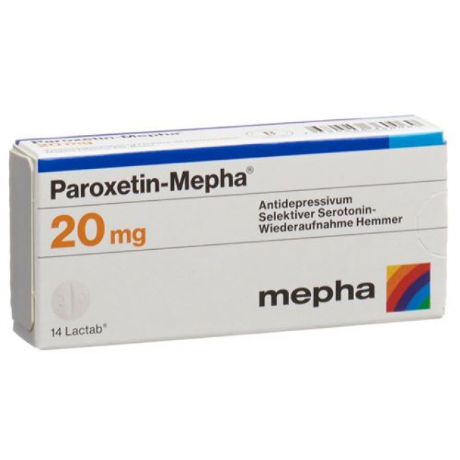 Пароксетин Мефа 20 мг 28 таблеток покрытых оболочкой