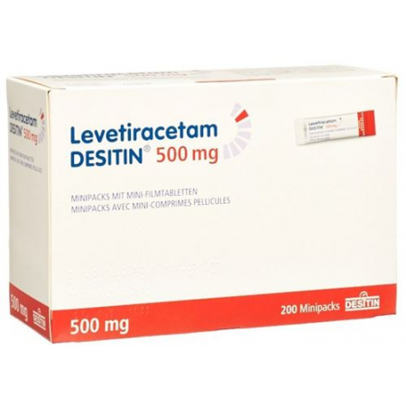 Леветирацетам Деситин 500 мг 200 мини-упаковок с мини-таблетками покрытыми оболочкой