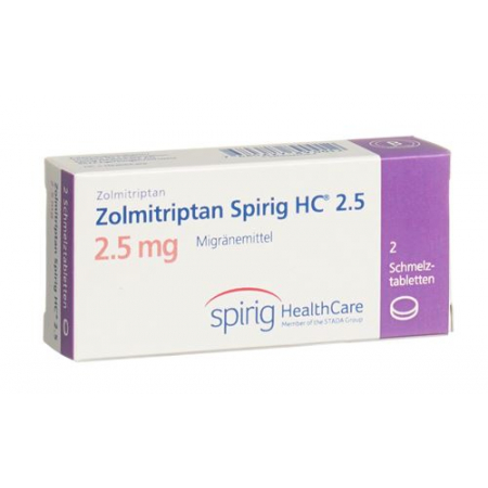Золмитриптан Спириг 2.5 мг 2 растворимые таблетки