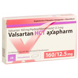 Валсартан ГХТ Аксафарм 160/12,5 мг 98 таблеток покрытых оболочкой