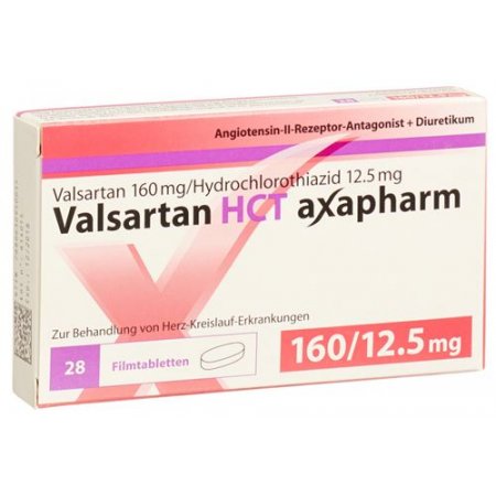 Валсартан ГХТ Аксафарм 100/12,5 мг 56 таблеток покрытых оболочкой