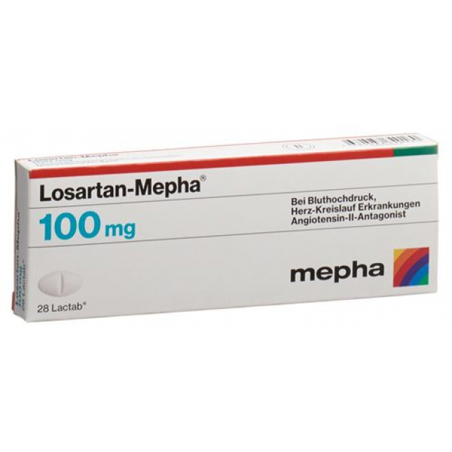 Losartan Mepha 100 mg 28 Lactabs