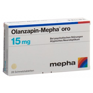 Оланзапин Мефа Oрo 15 мг 98 ородиспергируемых таблеток 