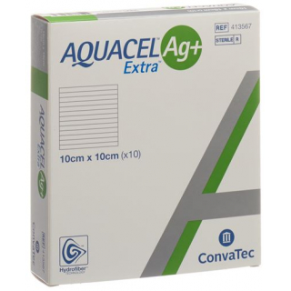 Aquacel Ag+extra компресс 10x10см 10 штук