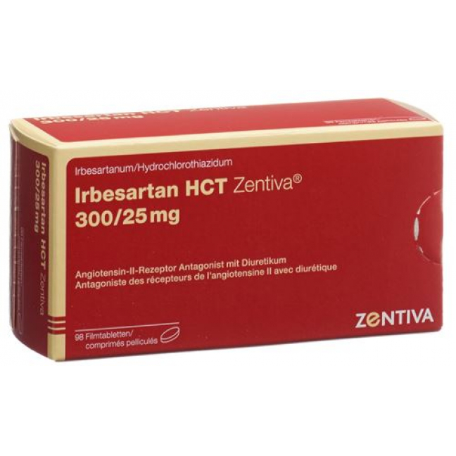 Ирбесартан ГХТ Зентива 300/25 мг 98 таблеток покрытых оболочкой