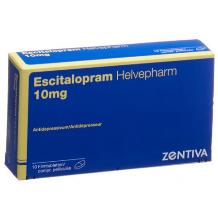 Эсциталопрам Хелвефарм 10 мг 10 таблеток покрытых оболочкой  