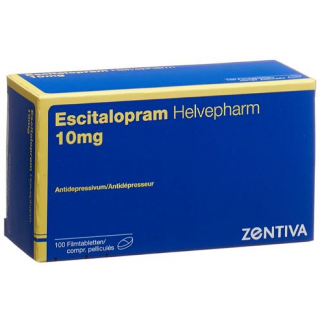 Эсциталопрам Хелвефарм 10 мг 100 таблеток покрытых оболочкой 