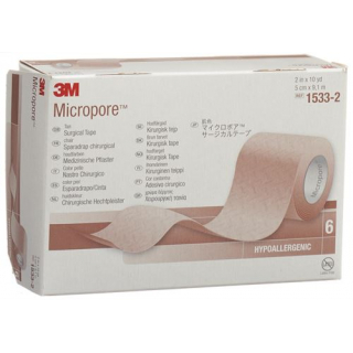 3M Micropore Vlies Heftpflaster ohne диспенсер 50мм x 9.14m weiss 6 штук
