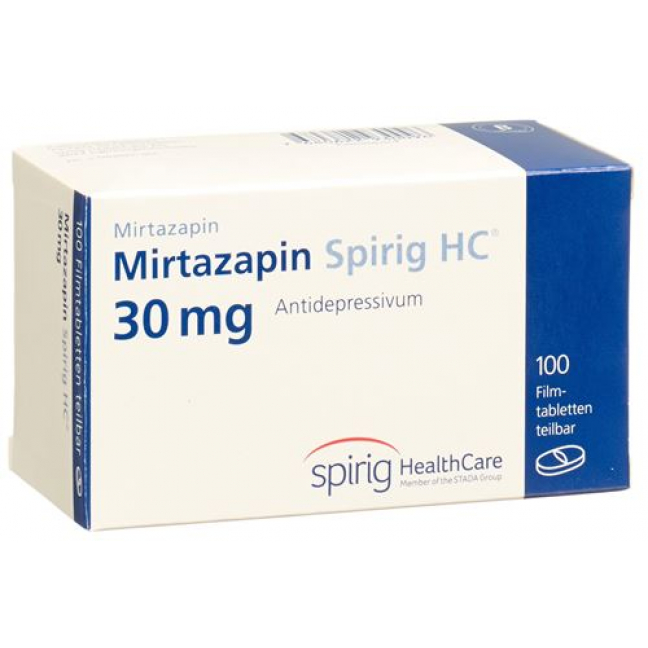 Миртазапин Спириг 30 мг 100 таблеток покрытых оболочкой  