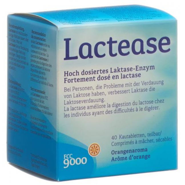 Lactease FCC 9000 жевательные таблетки teilbar 40 штук
