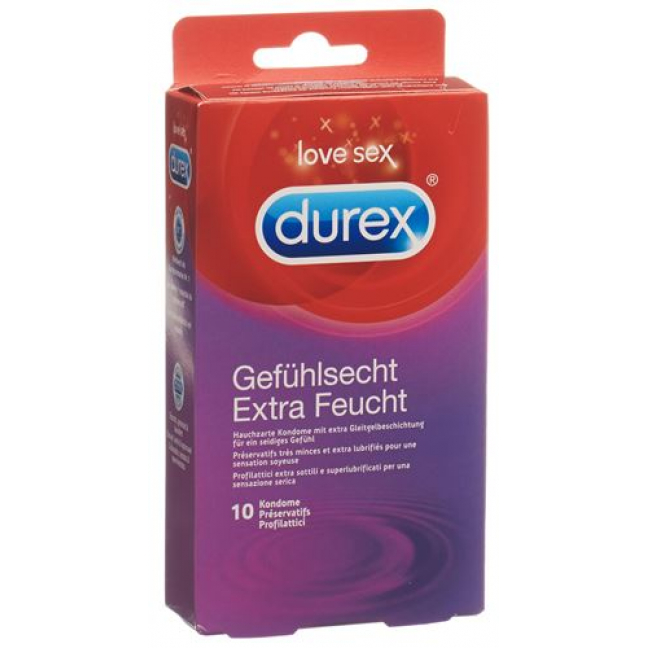 Durex Gefuhlsecht Praservativ Extra Feucht 10 штук