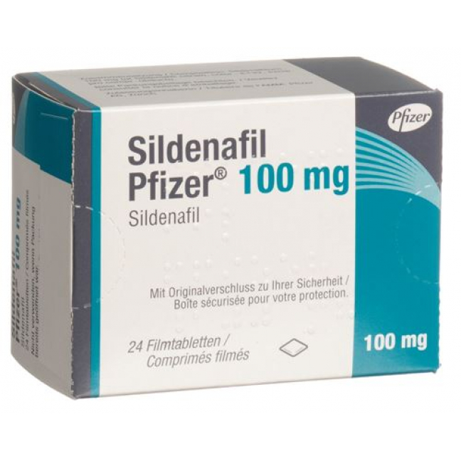 Силденафил Пфайзер 100 мг 24 таблетки покрытые оболочкой 