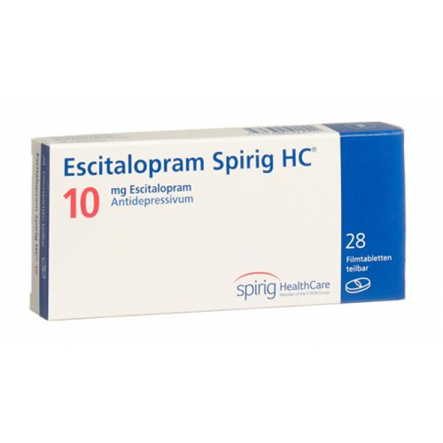 Эсциталопрам Спириг 10 мг 28 таблеток покрытых оболочкой 