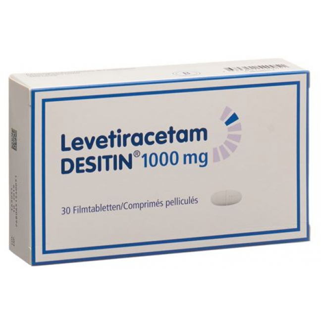 Леветирацетам Деситин 1000 мг 30 таблеток покрытых оболочкой 