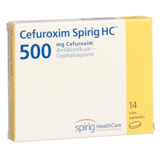 Цефуроксим Спириг 500 мг 14 таблеток покрытых оболочкой