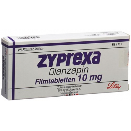 Зипрекса 10 мг 28 таблеток покрытых оболочкой 